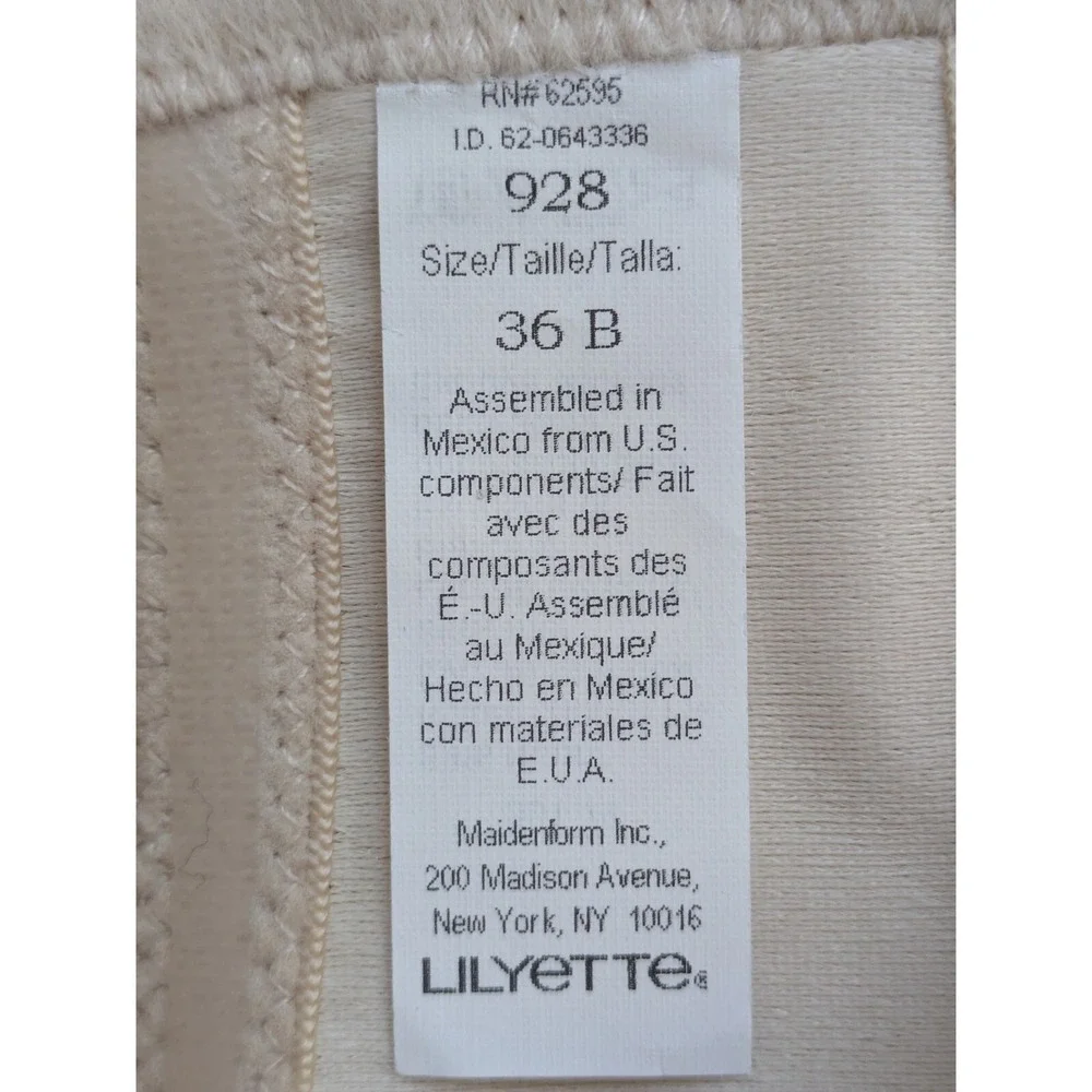 Lilyette 4-Way Convertible Bra Style 928‎ Underwire Size 36B Beige NWT